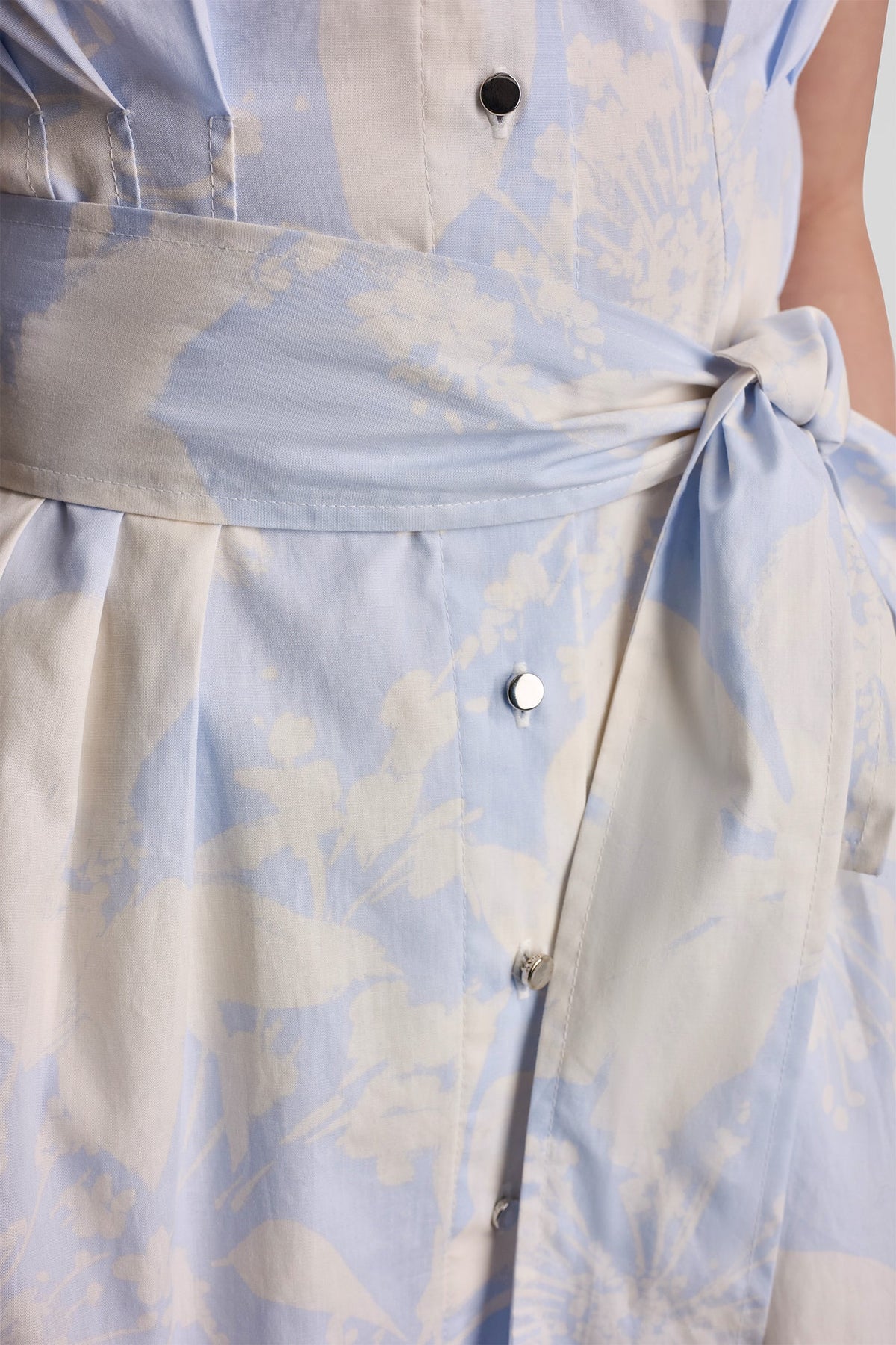 DKNY COTTON CAP SLEEVE MINI SHIRT DRESS