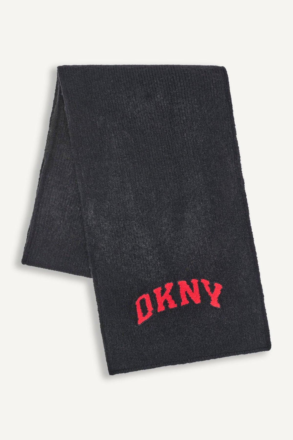 DKNY VARSITY KNIT LOGO SCARF