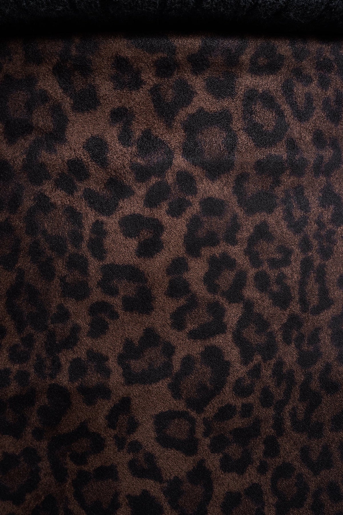 DKNY LEOPARD FAUX SUEDE MIDI SKIRT