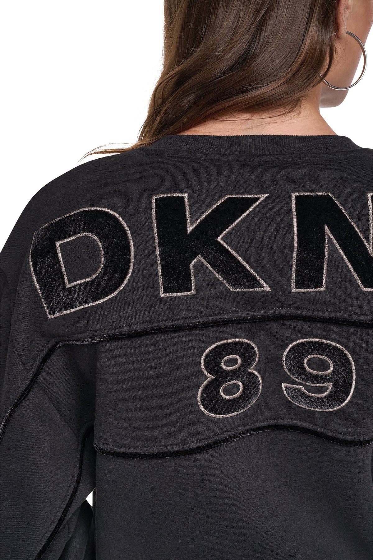 DKNY VELVET LOGO SWEATSHIRT
