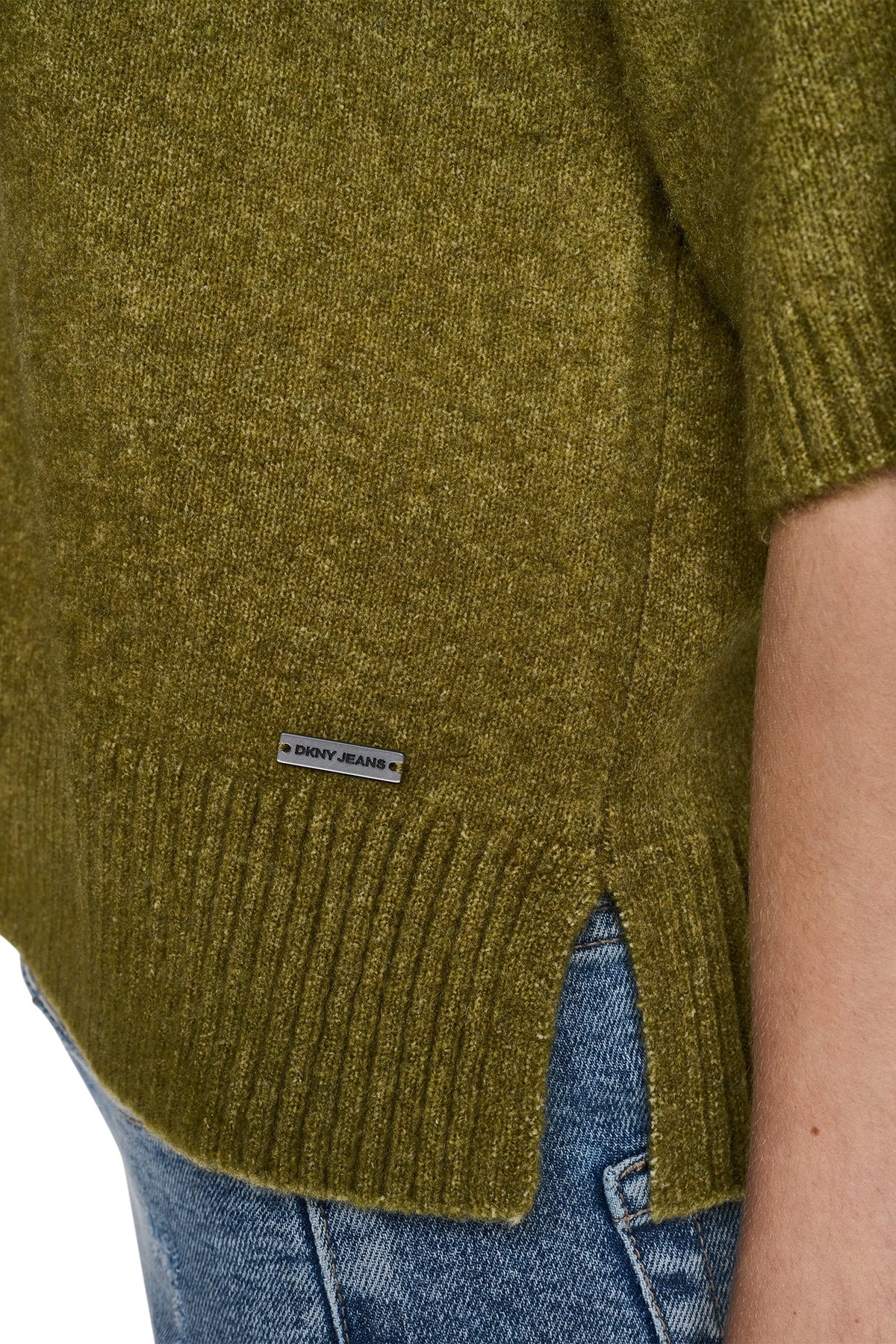 DKNY RUGBY SHORT SLEEVE SWEATER