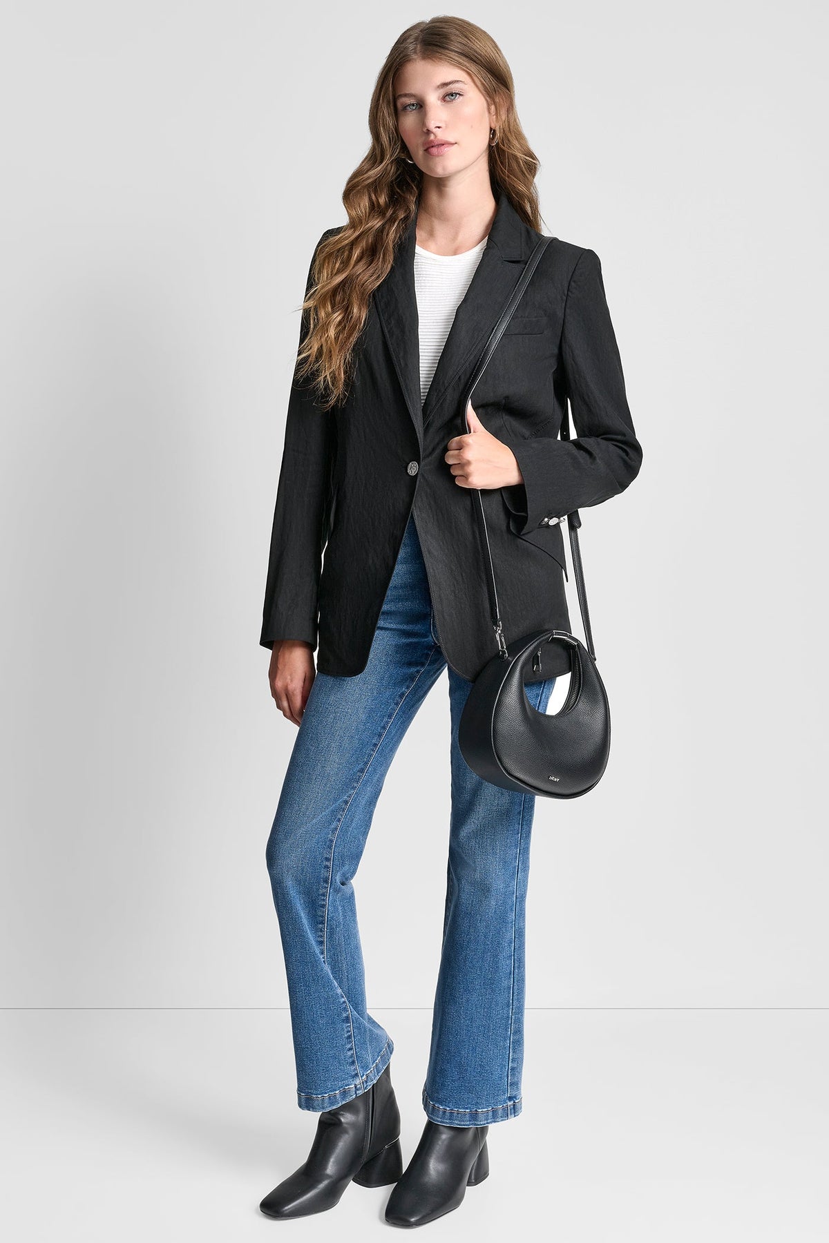 DKNY ZIG ZAG STITCH BLAZER