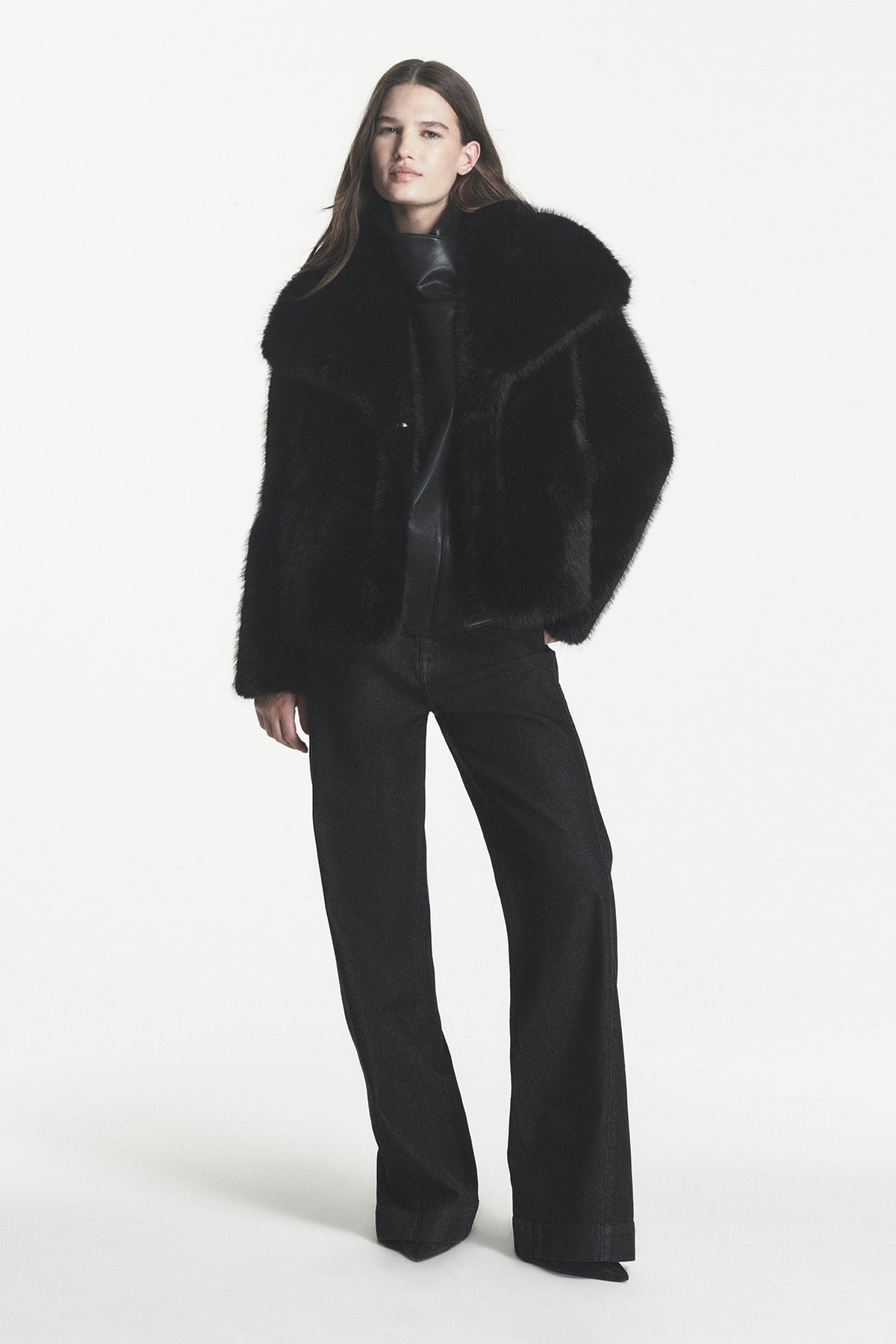 DKNY FAUX FUR JACKET