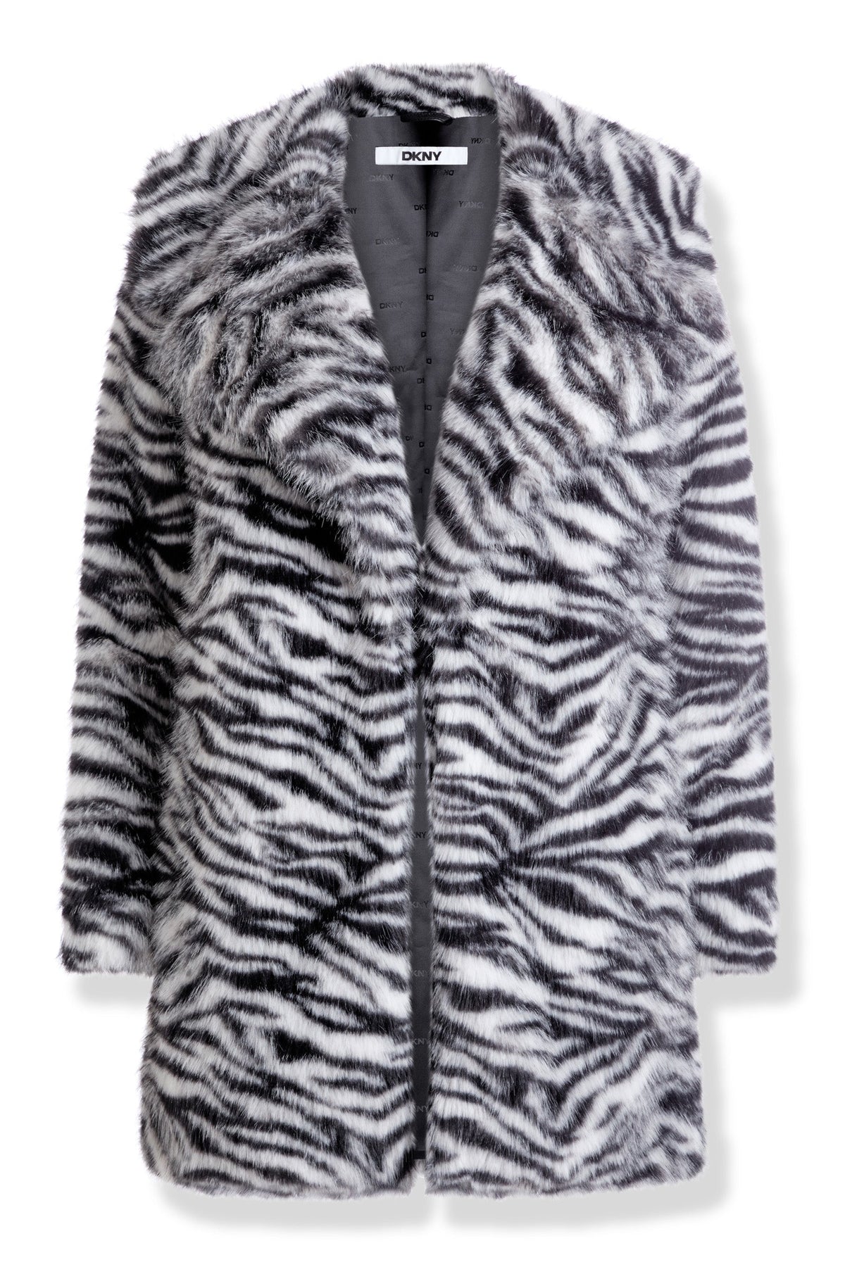 DKNY FAUX FUR SNOW LEOPARD JACKET