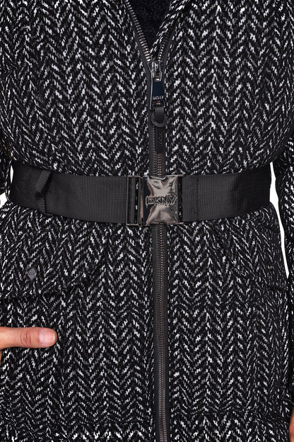 DKNY MAXI PUFFER WITH BELT
