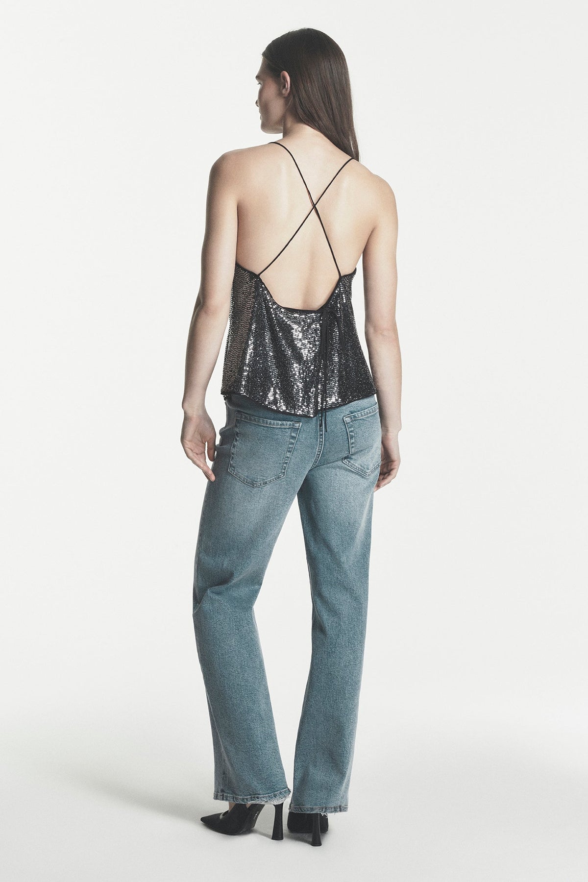 DKNY MID-RISE LOOSE STRAIGHT LEG JEAN