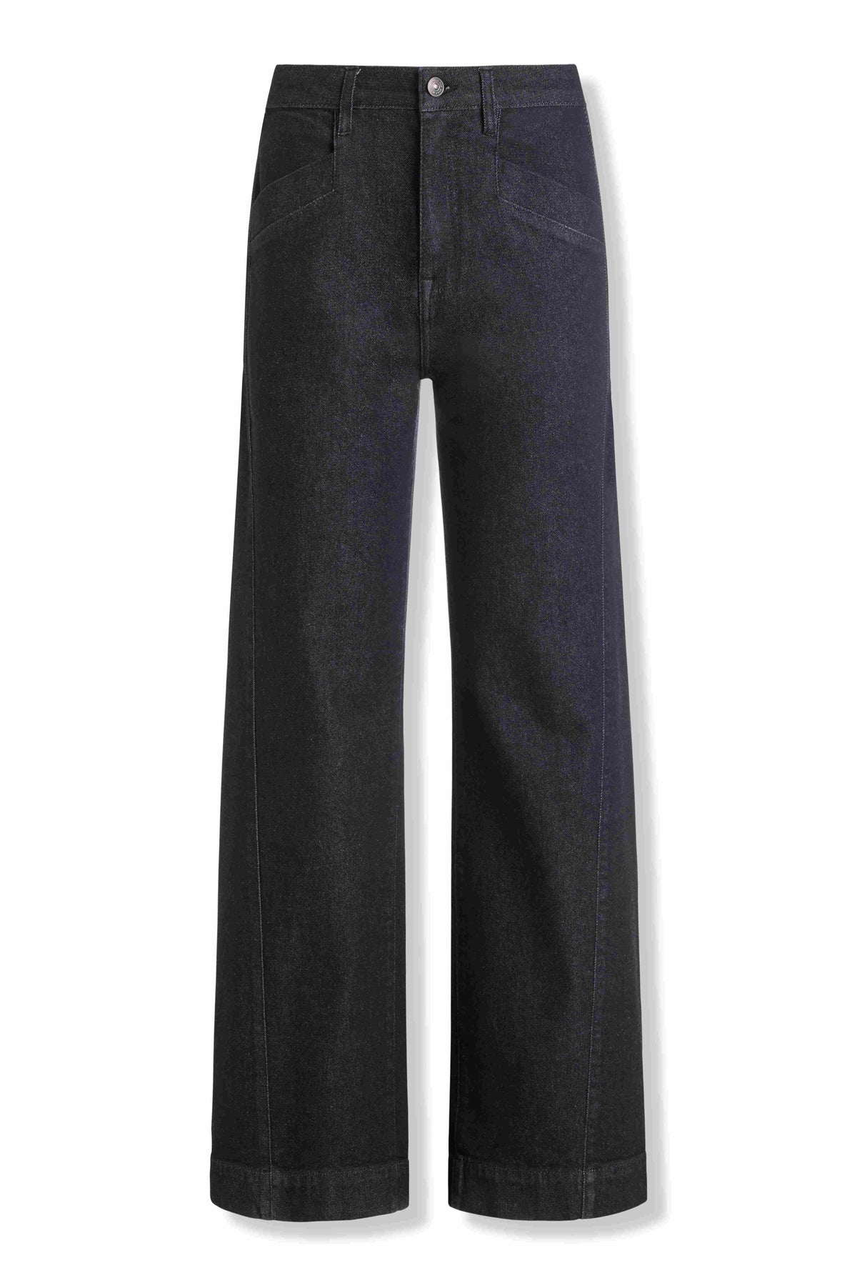 DKNY HIGH-RISE FORWARD SEAM WIDE LEG
