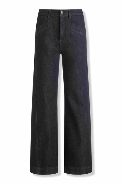 DKNY HIGH-RISE FORWARD SEAM WIDE LEG