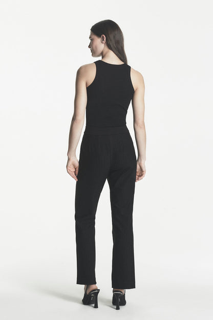 DKNY HIGH-RISE PINSTRIPE PANT