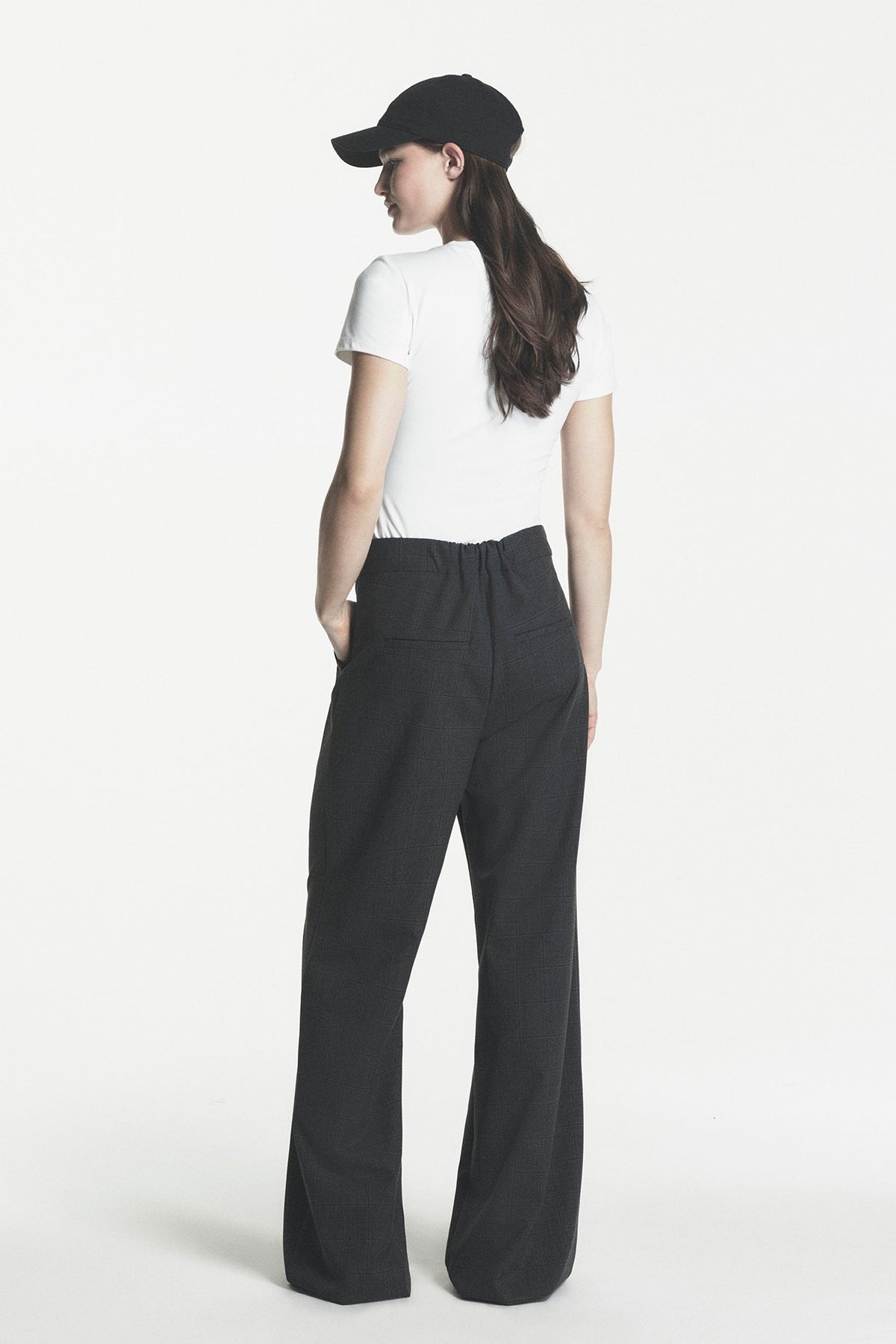 DKNY HIGH-RISE WIDE LEG PANT