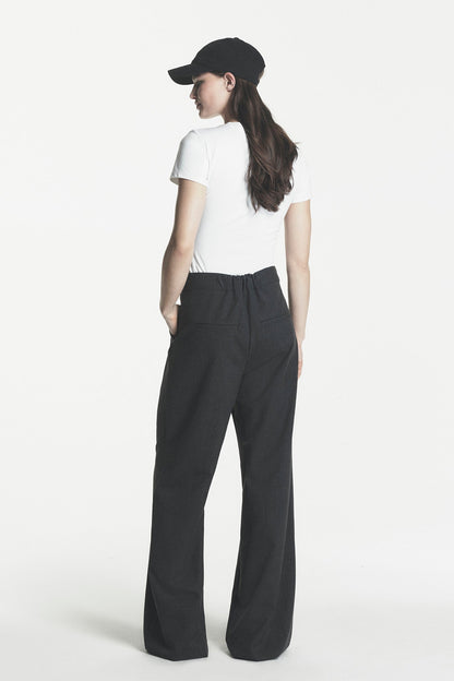 DKNY HIGH-RISE WIDE LEG PANT
