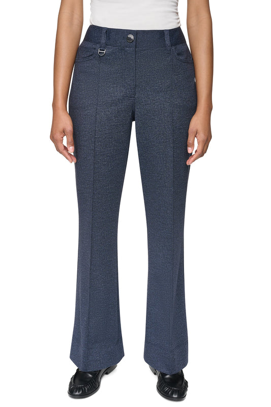DKNY WIDE-LEG FAUX DENIM PANT