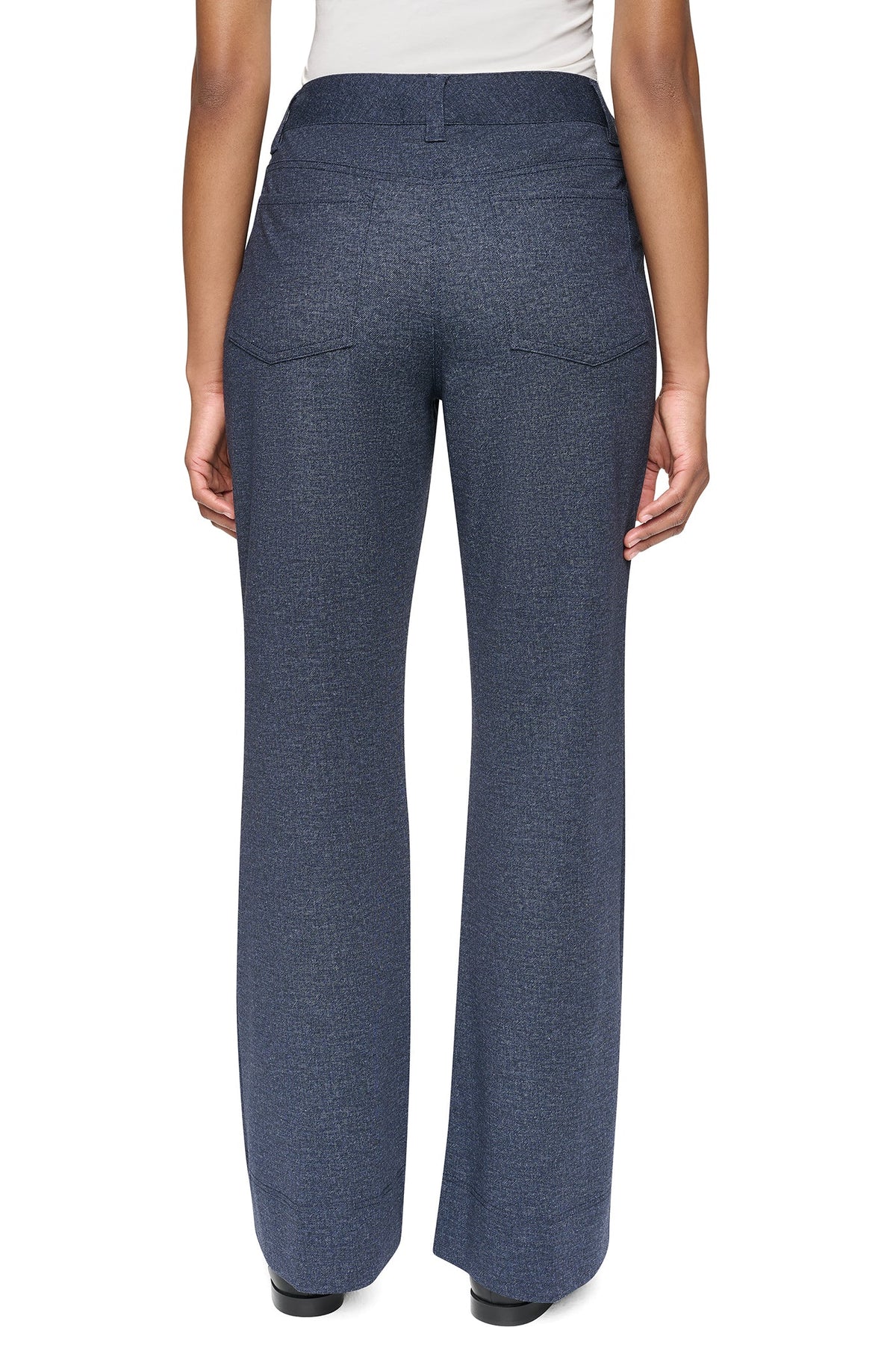 DKNY WIDE-LEG FAUX DENIM PANT