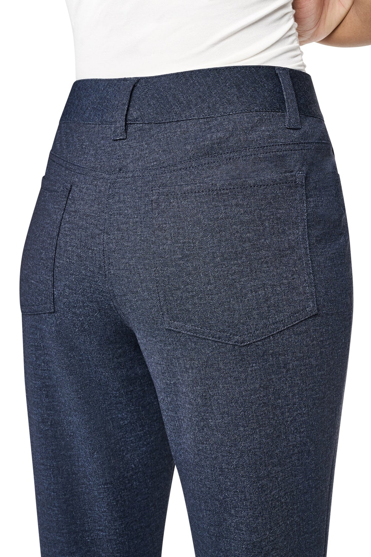 DKNY WIDE-LEG FAUX DENIM PANT