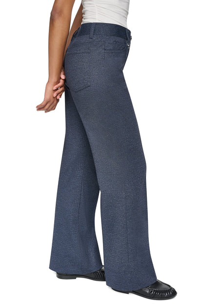 DKNY WIDE-LEG FAUX DENIM PANT