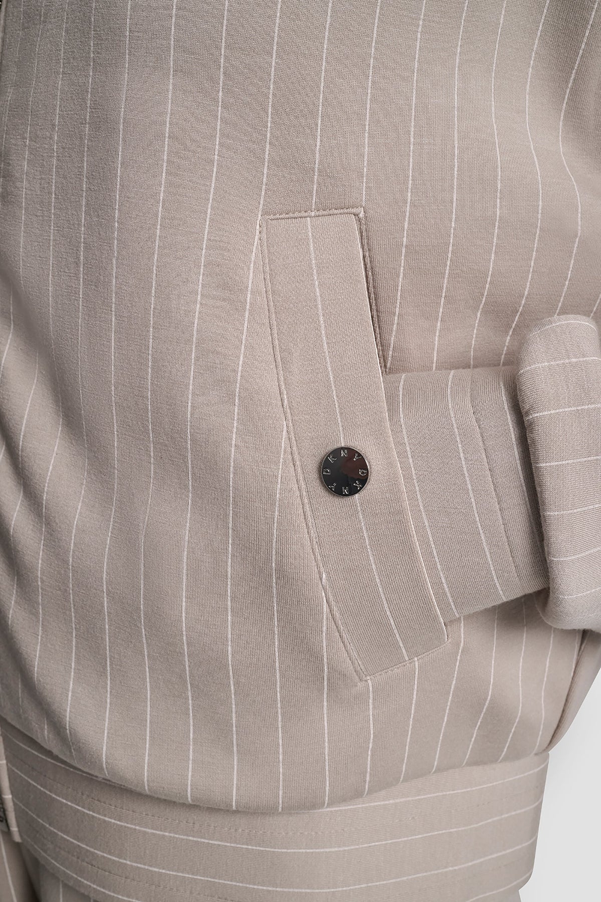 DKNY PINSTRIPED TRACK JACKET