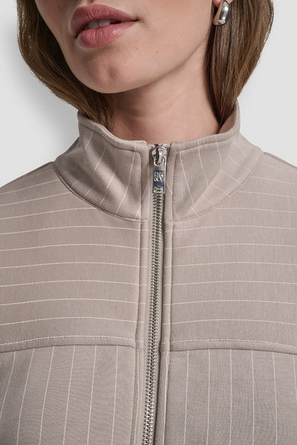 DKNY PINSTRIPED TRACK JACKET