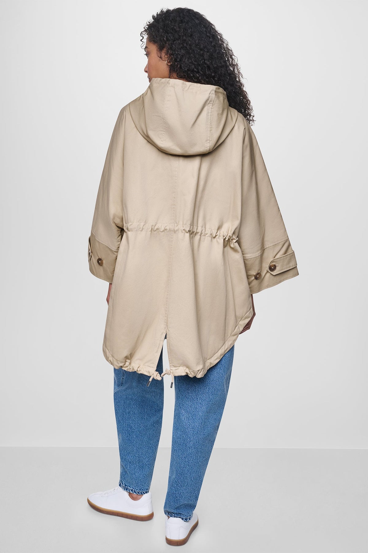 DKNY OVERSIZED HOODED ANORAK