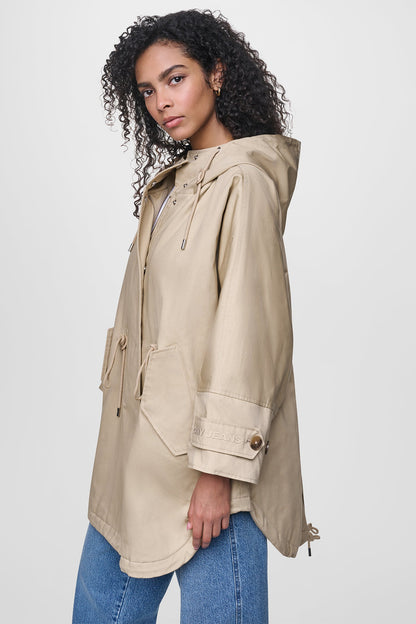 DKNY OVERSIZED HOODED ANORAK