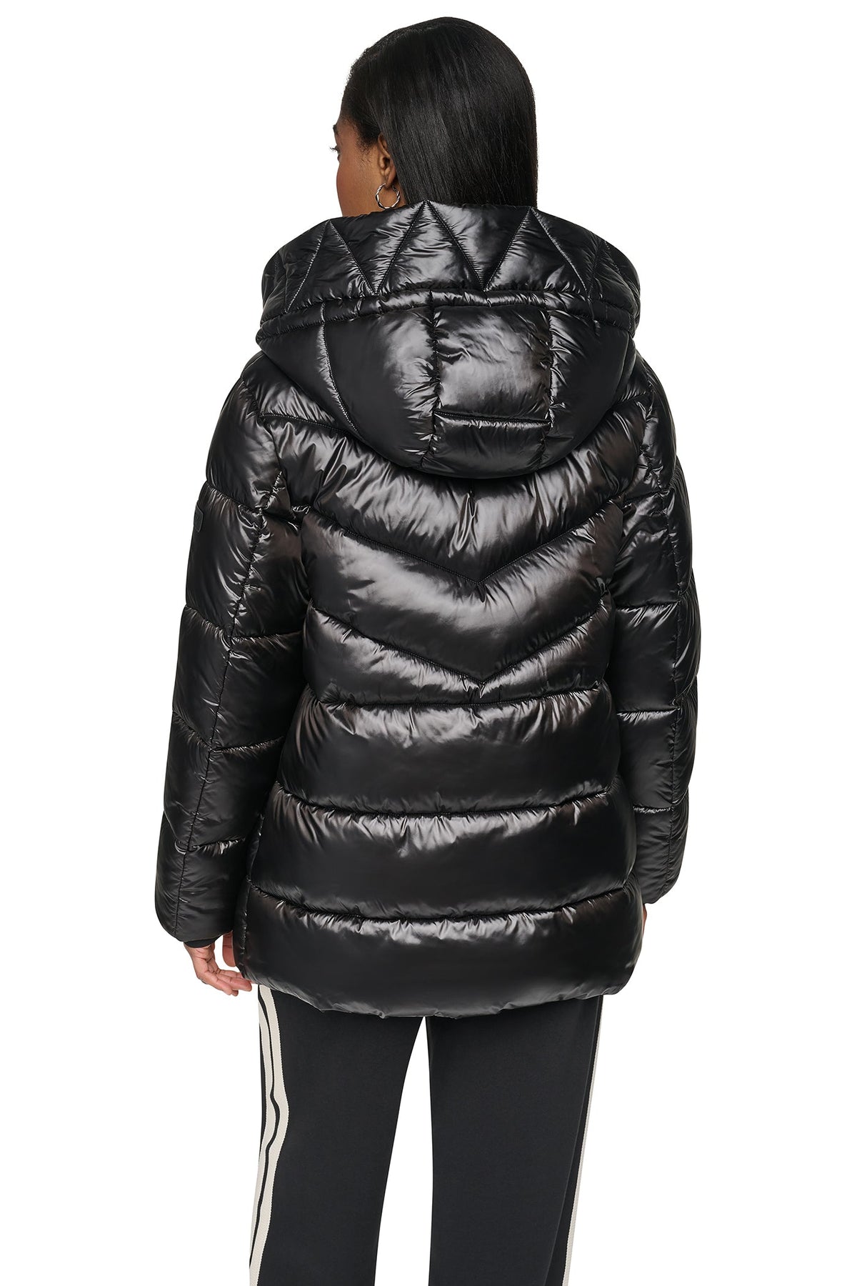 DKNY PEARALIZED HOODED PUFFER