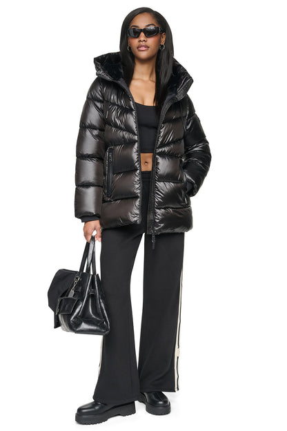 DKNY PEARALIZED HOODED PUFFER