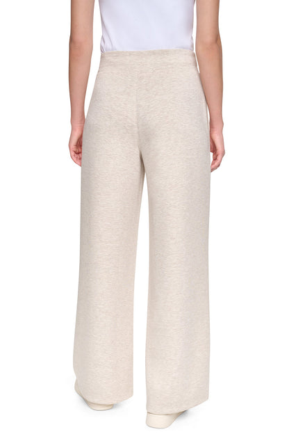 DKNY HIGH-RISE PINTUCKED WIDE-LEG PANT