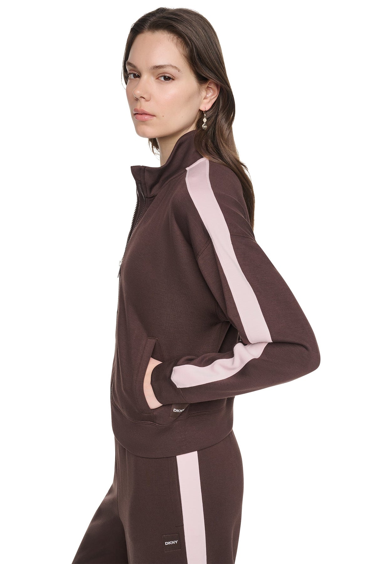 DKNY SIDE STRIPE FULL ZIP JACKET