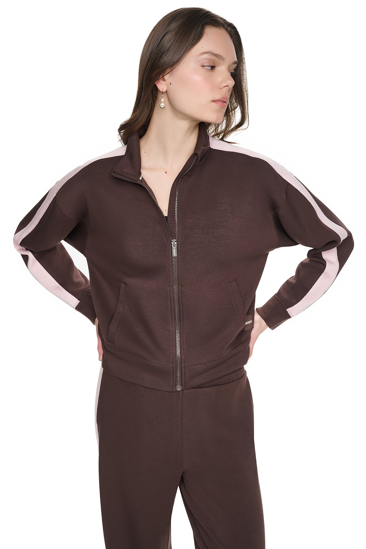 DKNY SIDE STRIPE FULL ZIP JACKET
