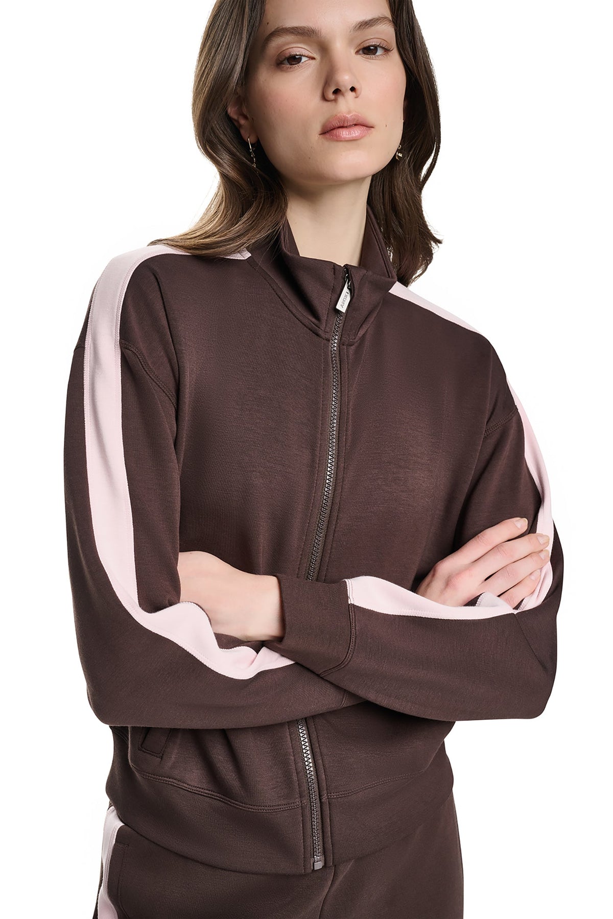 DKNY SIDE STRIPE FULL ZIP JACKET