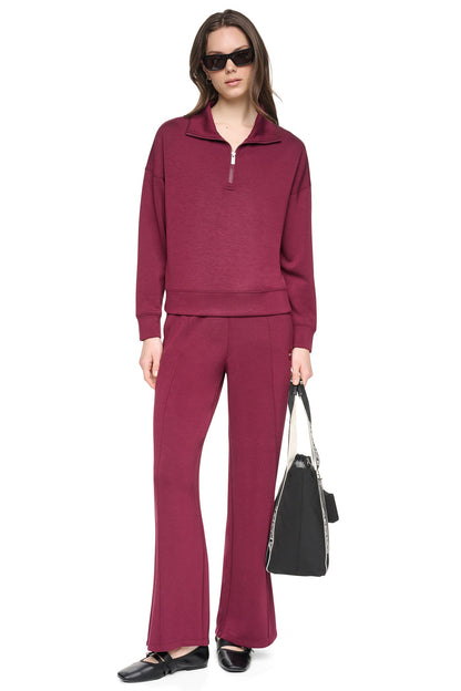 DKNY MOCK NECK HALF ZIP PULLOVER