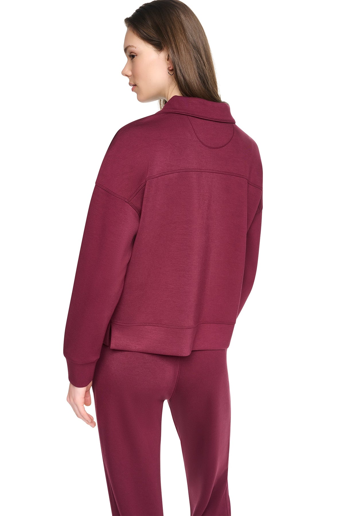 DKNY MOCK NECK HALF ZIP PULLOVER