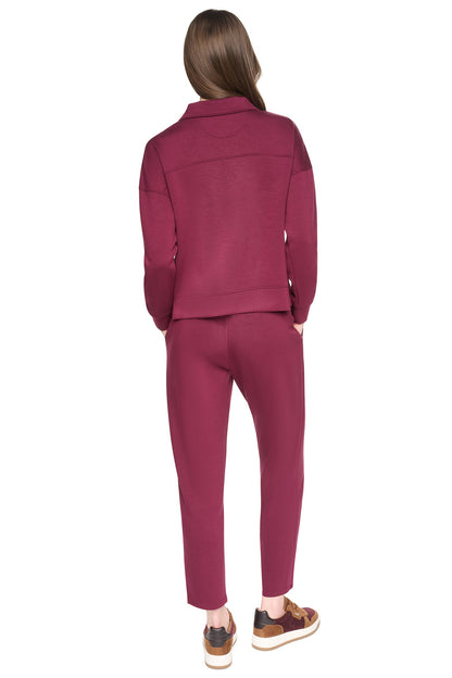 DKNY MOCK NECK HALF ZIP PULLOVER