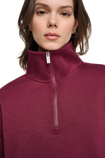 DKNY MOCK NECK HALF ZIP PULLOVER