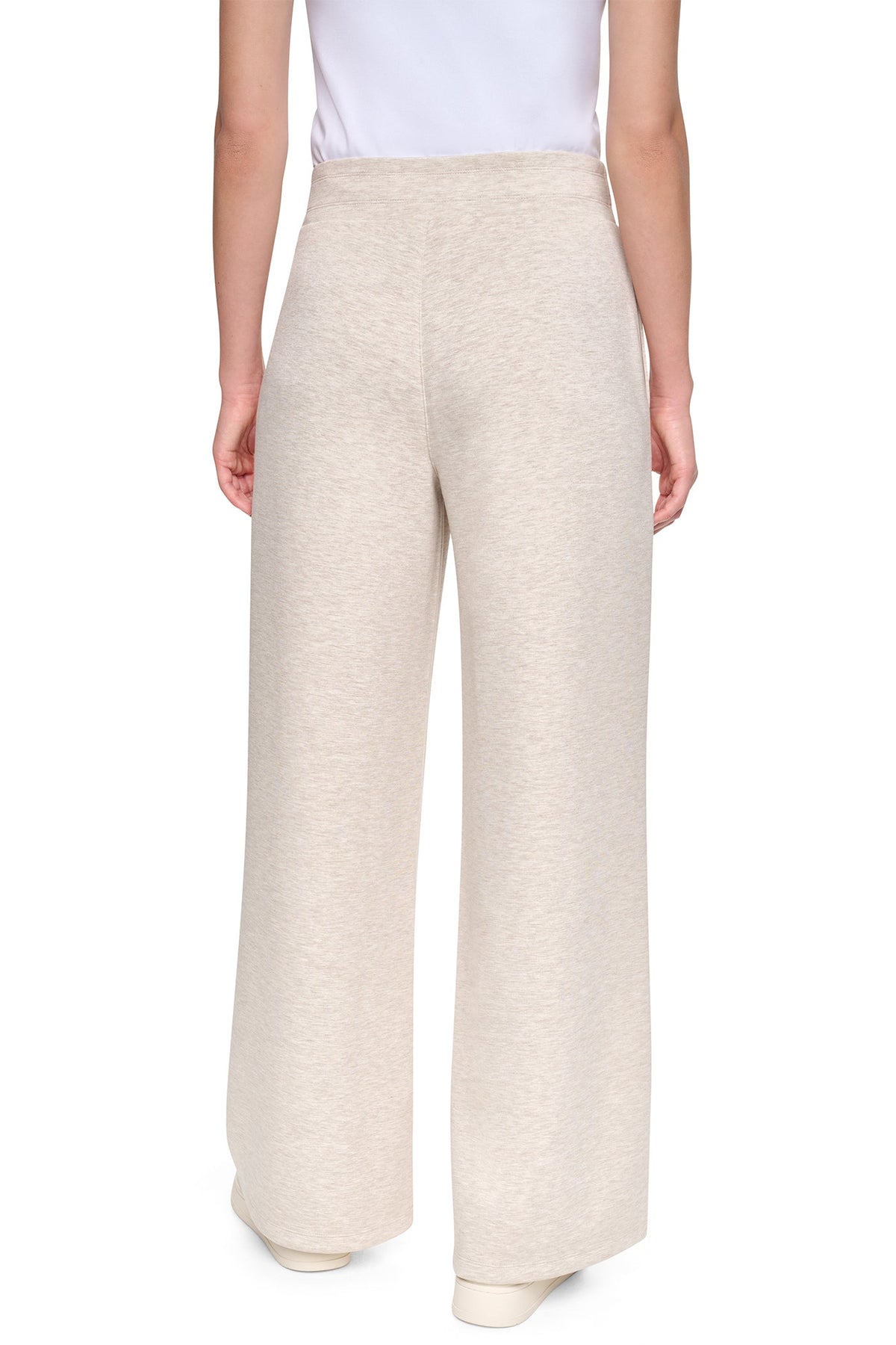 DKNY HIGH-RISE PINTUCKED WIDE-LEG PANT