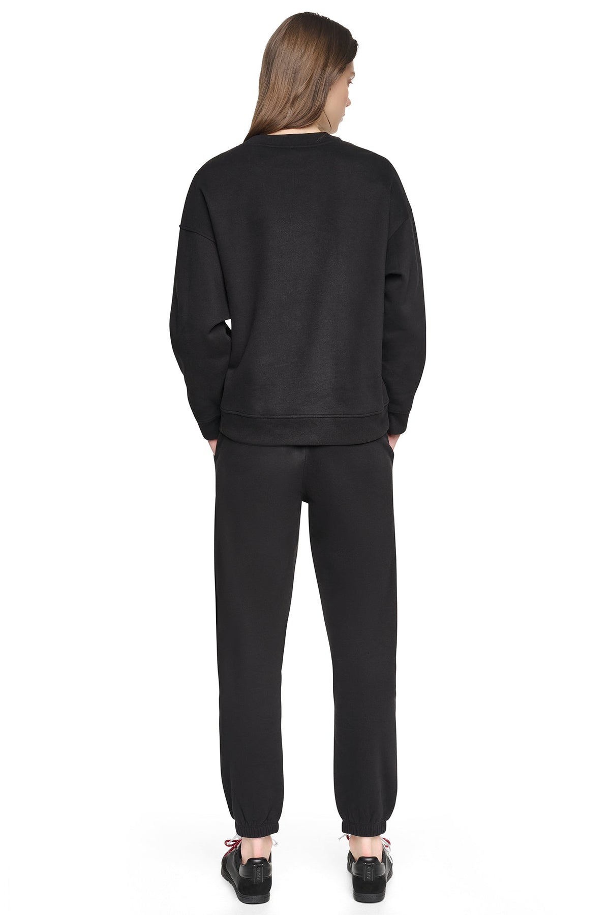 DKNY ANIMAL PRINT LOGO SWEATSHIRT