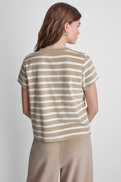 DKNY TOWELLING TERRY CREW NECK TEE