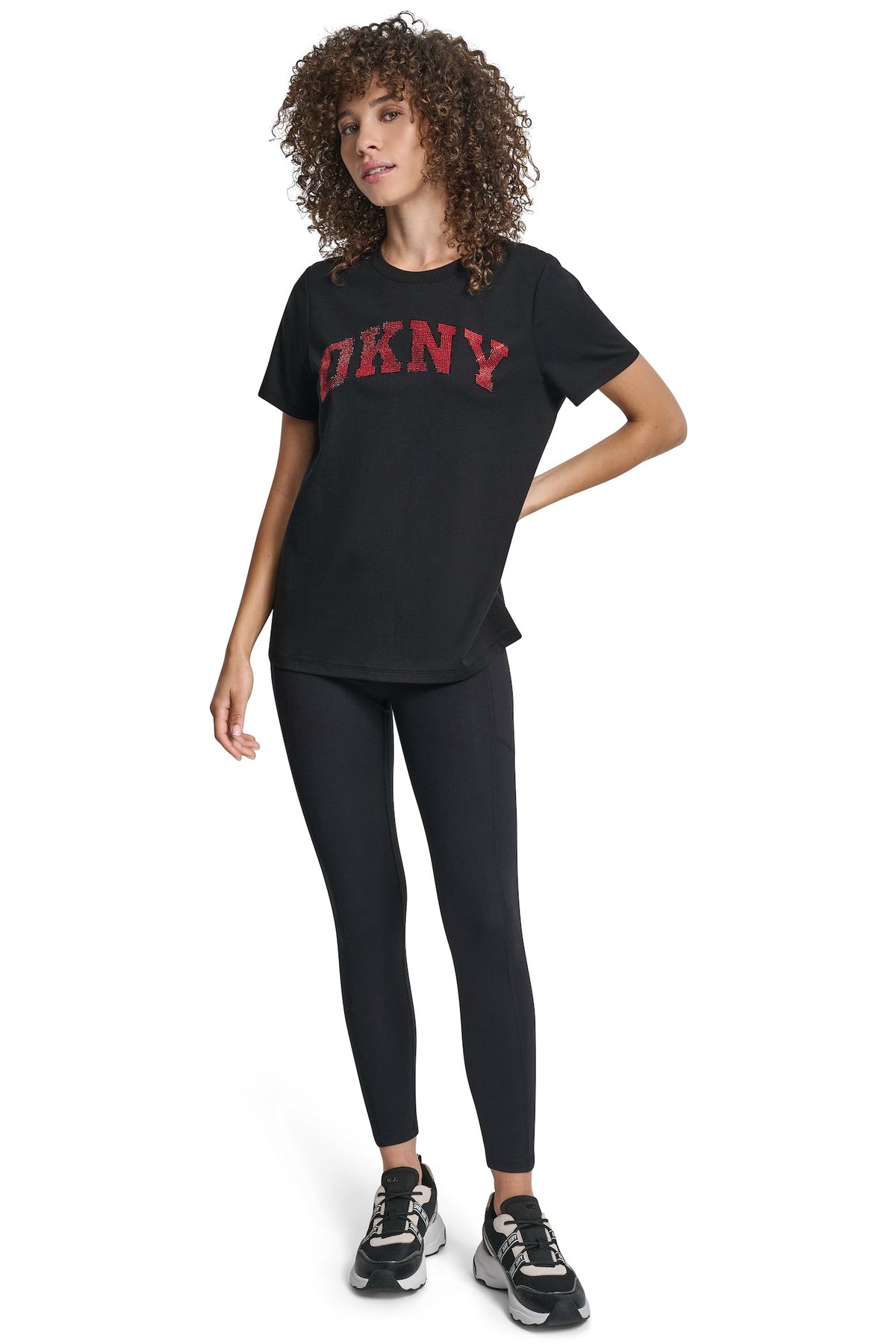 DKNY VARSITY LOGO GRAPHIC TEE
