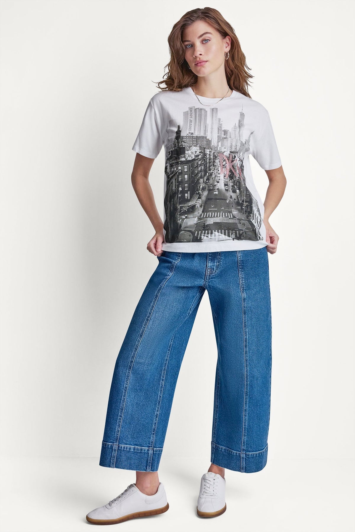 DKNY DKNY RHINESTONE NY STREETS LOGO TEE