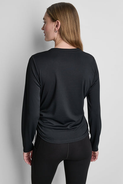 DKNY LONG SLEEVE V-NECK TECH TEE