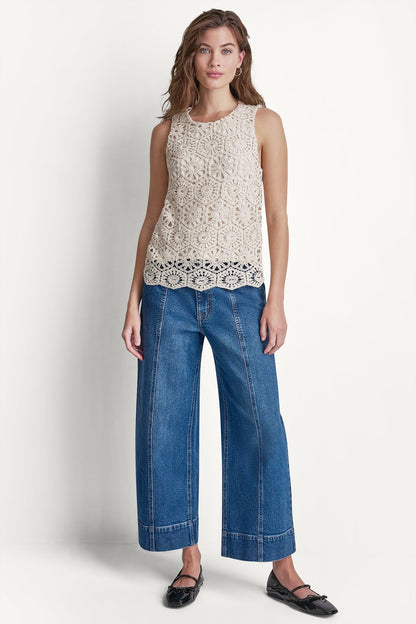 DKNY CROCHET KNIT TANK