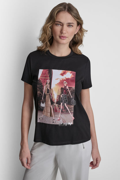 DKNY MANHATTANHENGE CONVERSATIONAL TEE