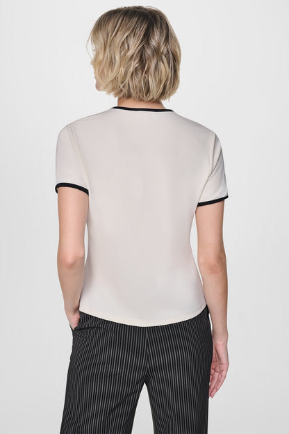 DKNY CONTRAST TRIM TEE