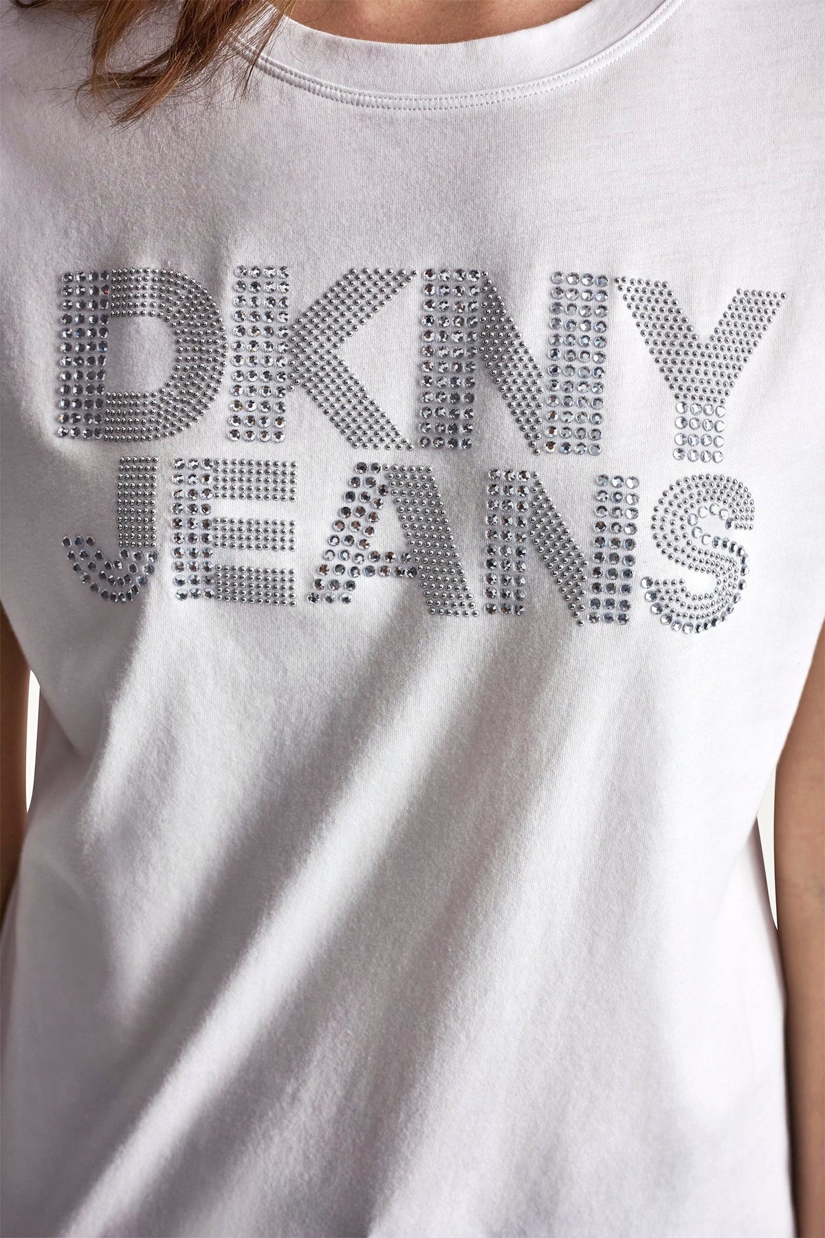 DKNY DKNY JEANS STACKED RHINESTONE DOME TEE