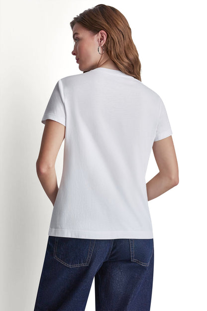 DKNY DKNY JEANS STACKED RHINESTONE DOME TEE