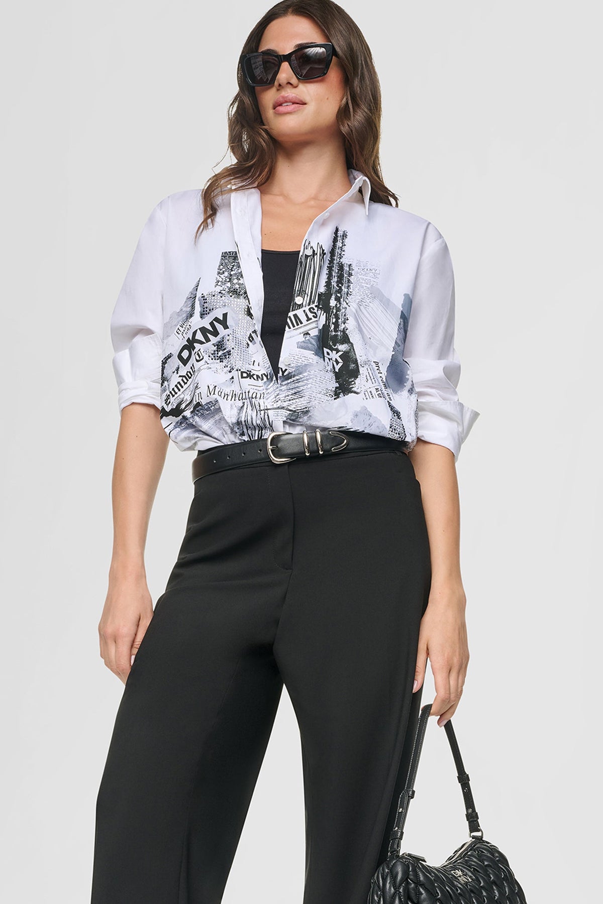 DKNY RHINESTONE CITY SHIRT