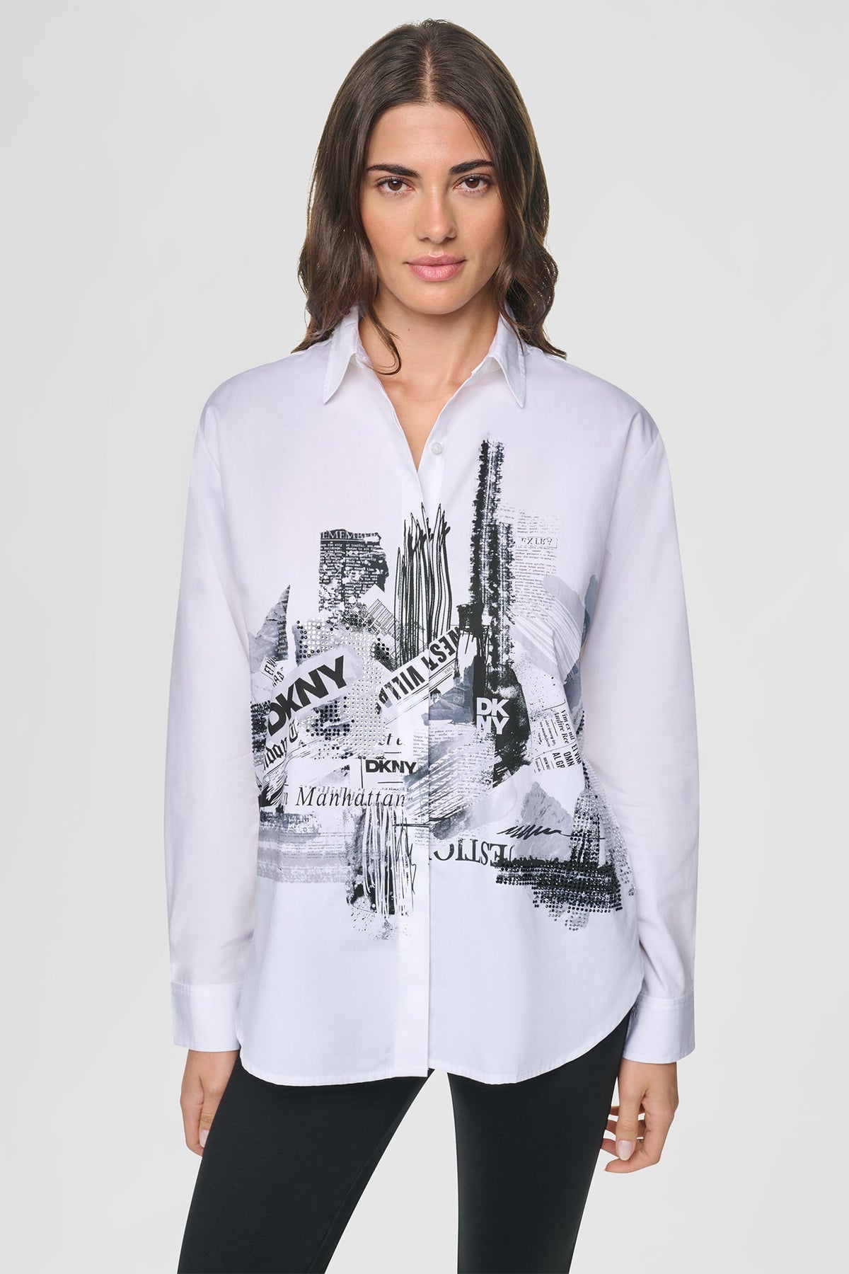 DKNY RHINESTONE CITY SHIRT