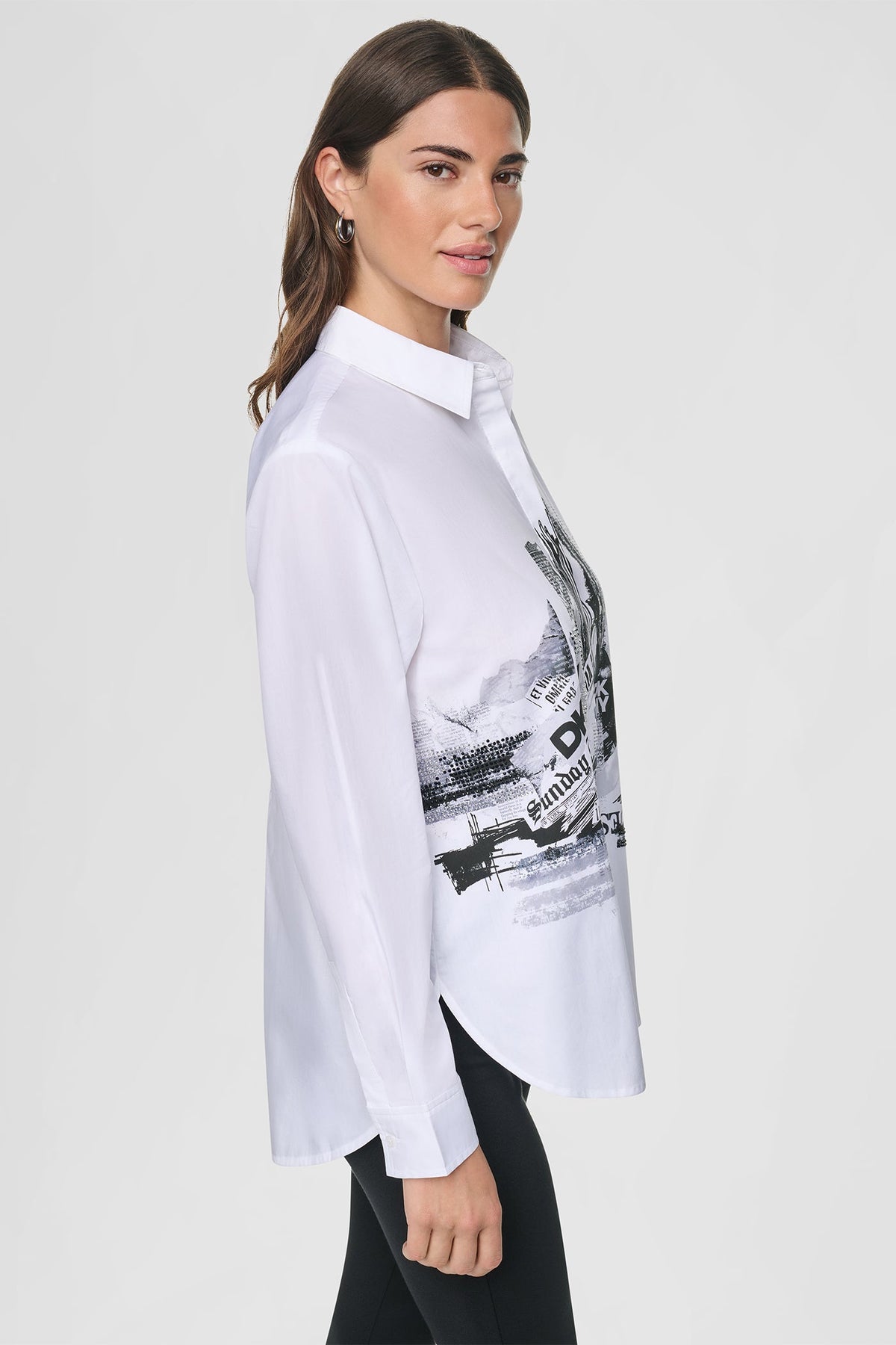 DKNY RHINESTONE CITY SHIRT