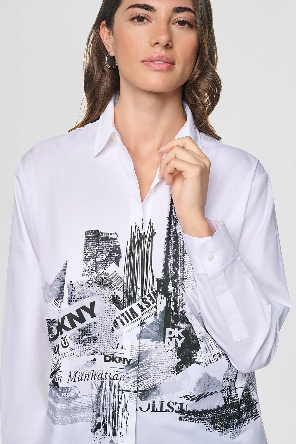 DKNY RHINESTONE CITY SHIRT