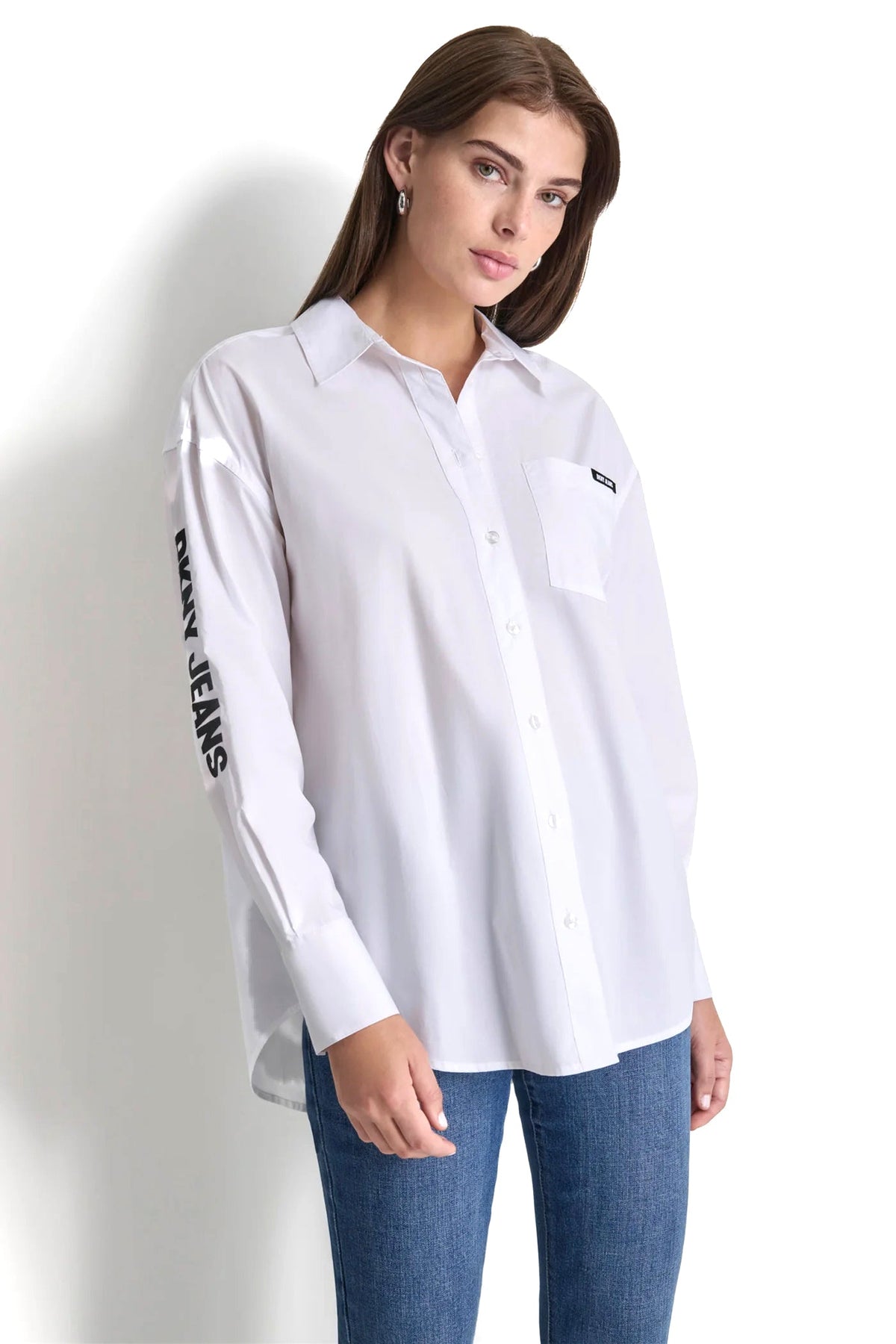DKNY POPLIN BUTTON DOWN