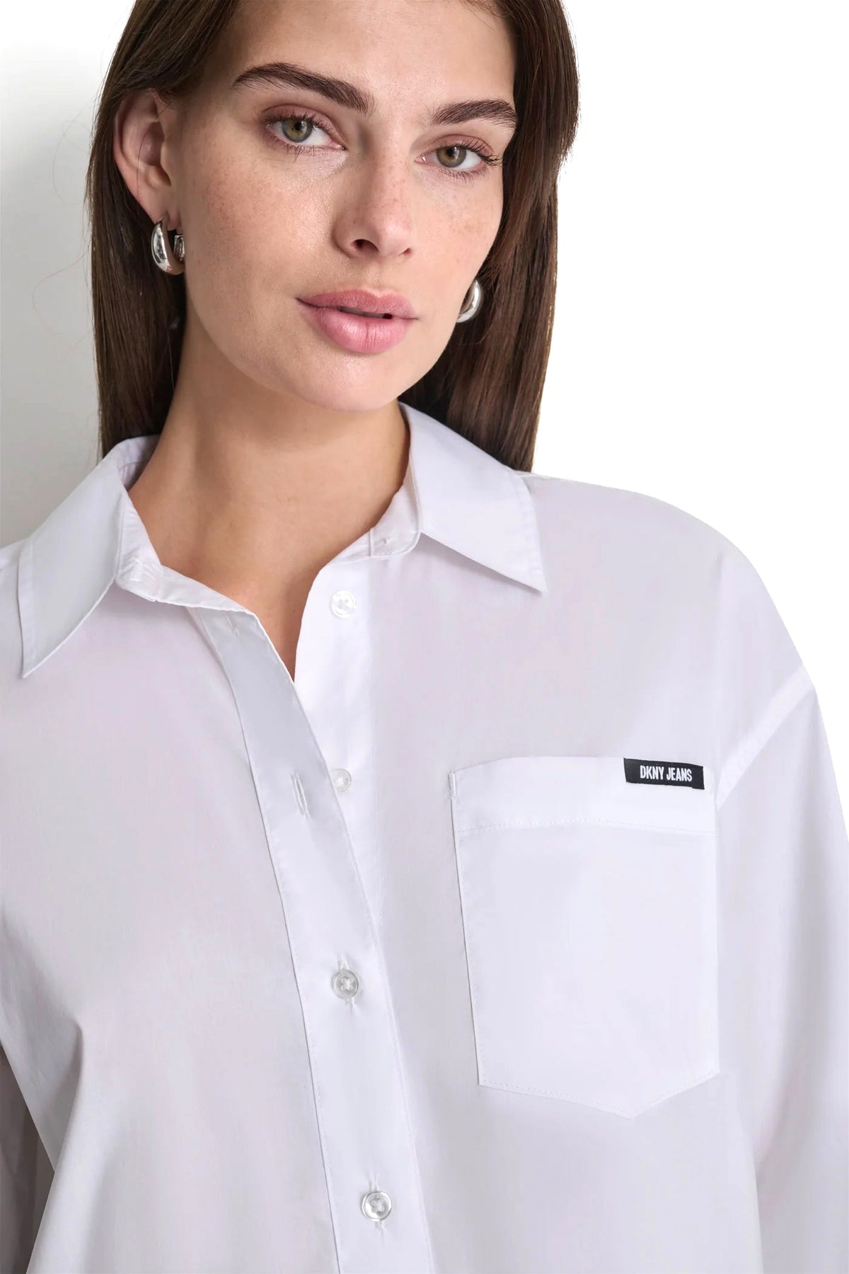 DKNY POPLIN BUTTON DOWN